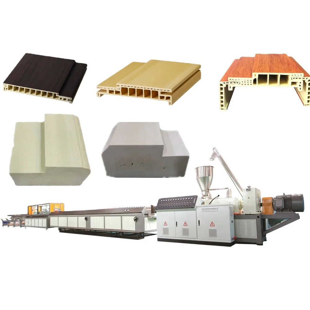 Wood Plastic Extruder PVC WPC Doors Machine Turnkey Project for door panel and door frame production line