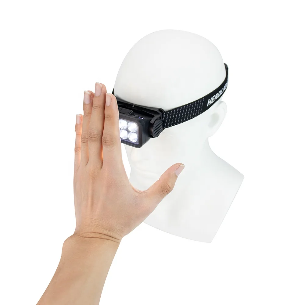 3030 built-in battery SOS smart sensor headlamp abs outdoor rechargeable led headlight