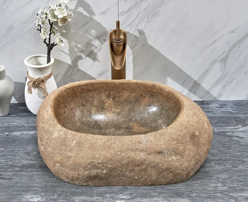 Hot Sale Unique Design River Stone Wash Basin