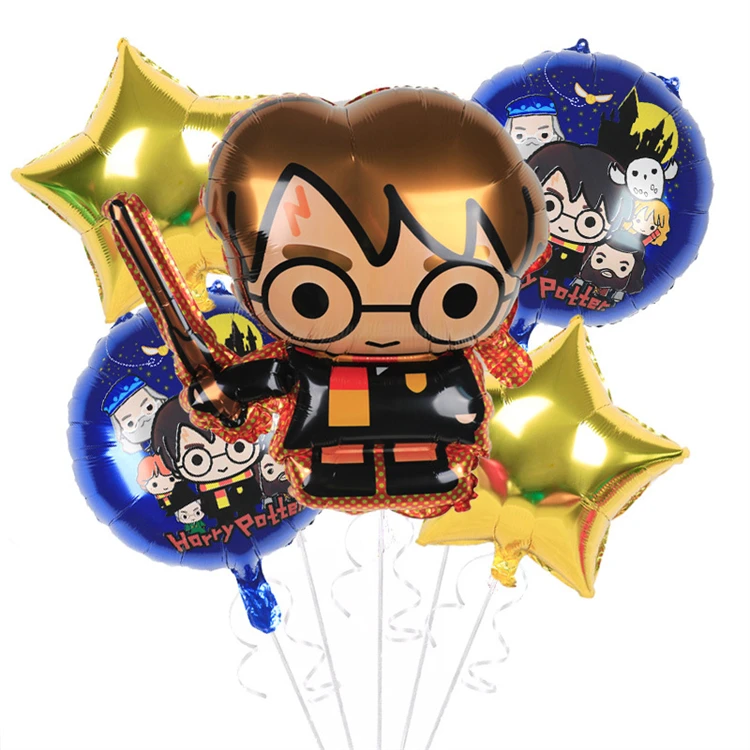 2022 New Style Large Cartoon Harr Y Potter Foil Balloon Set For Birthday Theme Party Decoration Movie Characters Balloons