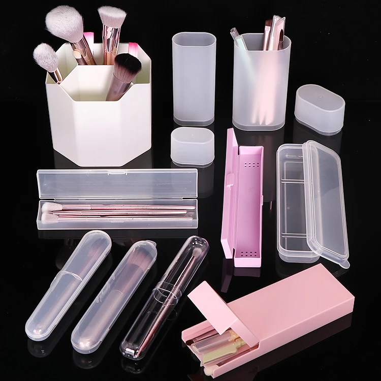 SUNSHING Makeup Brushes Holder Storage Box Makeup Tool Portable Powder Puff Storage Box Cosmetic Cotton Pads Container