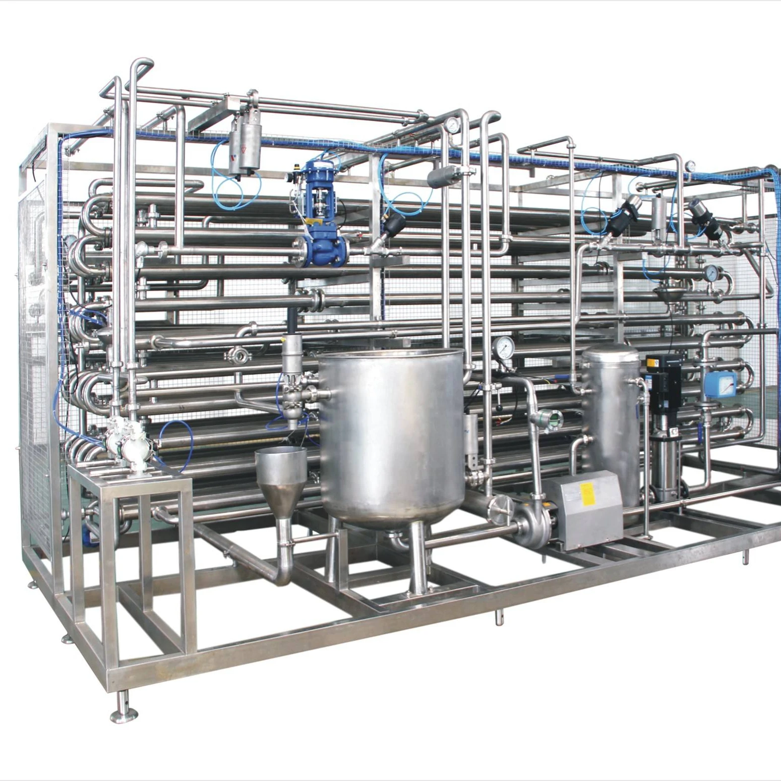 Hot sale factory price PLC control full automatic  juice milk jam HTST tubular sterilizer/plate sterilizer