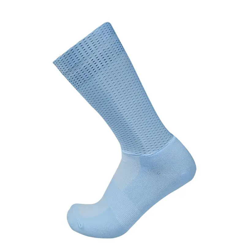 Anti Slip Silicone Summer Aero Cycling Socks Men Bicycle Sports Running Bike Socks Calcetines Ciclismo