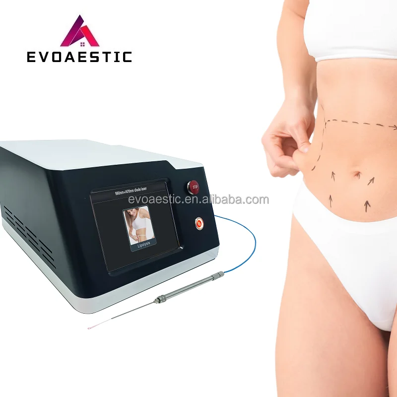 980nm 1470nm diode laser hot laser liposuction device portable lipolysis/liposuction fat removal machine