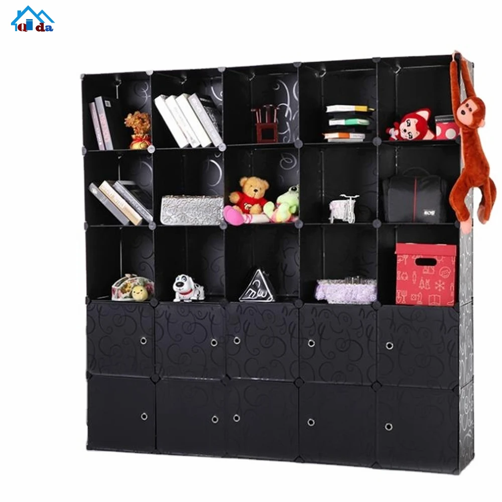 DIY 20 Cube Portable Closet Wardrobe Storage Organizer Clothes Cabinet