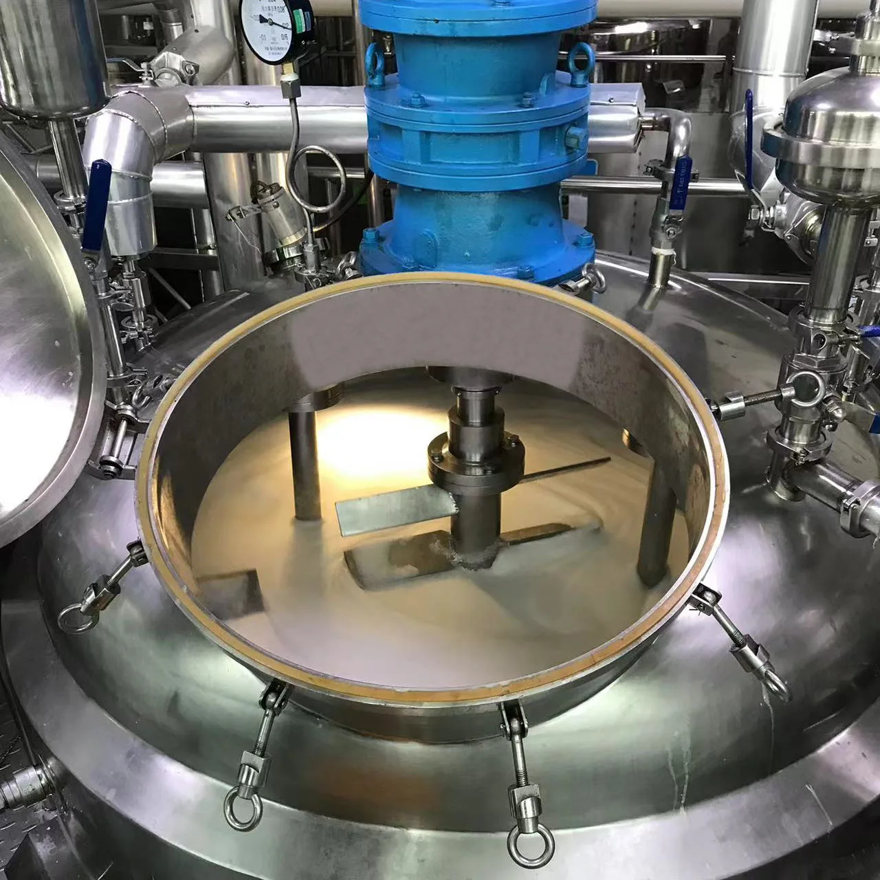 ESKO Mayonnaise Tomato Ketchup Cream Cheese Making Vacuum Emulsifying Machine Emulsifier Cosmetic Lotion Cream Mixer