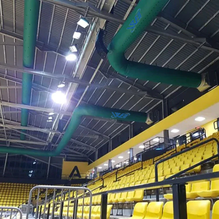 Flame Retardant Air Distribution System Draft Free Air Sock Textile Duct Ventilation Polyester Fabric Air Duct for Gymnasium
