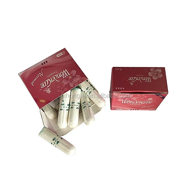 
Wondercare Soft Biodegradable Organic Tampons Private Label digital Tampons Organic Cotton 