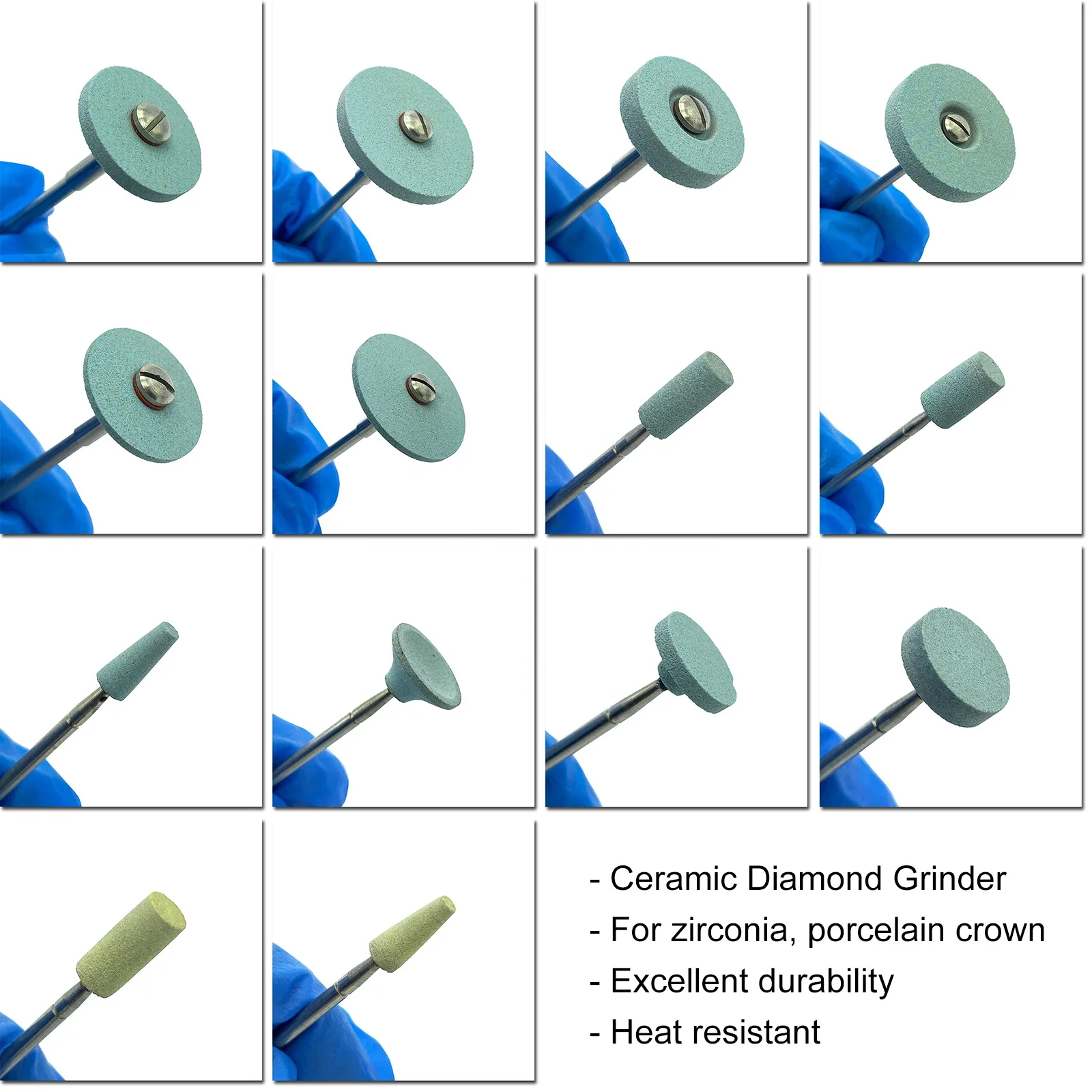 Стоматологическая керамическая алмазная полировальная головка циркониевая фарфоровая хвостовик Diameter-2.35mm