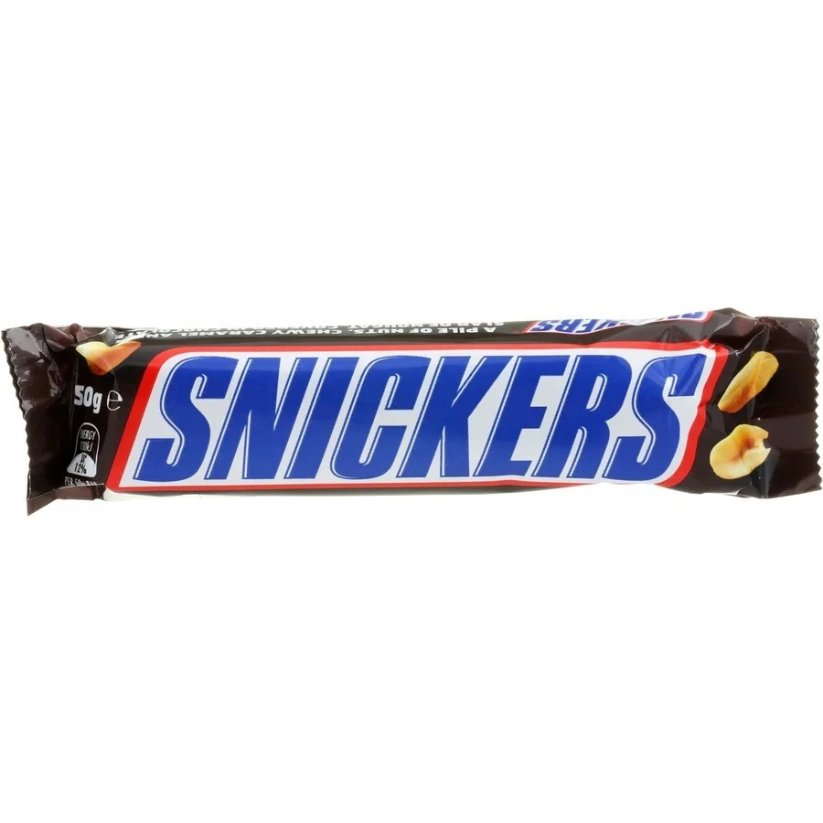 Snickers оригинальный одинарный 50 г-арахисовый шоколад конфеты