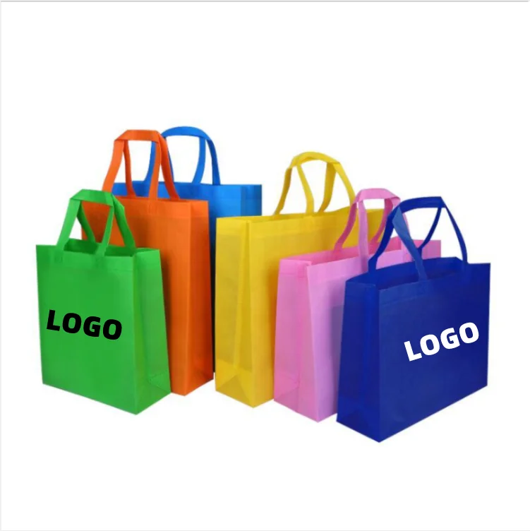Custom logo color size pp non woven printing pink luxury boutique reusable gift tote nonwoven shopping bag