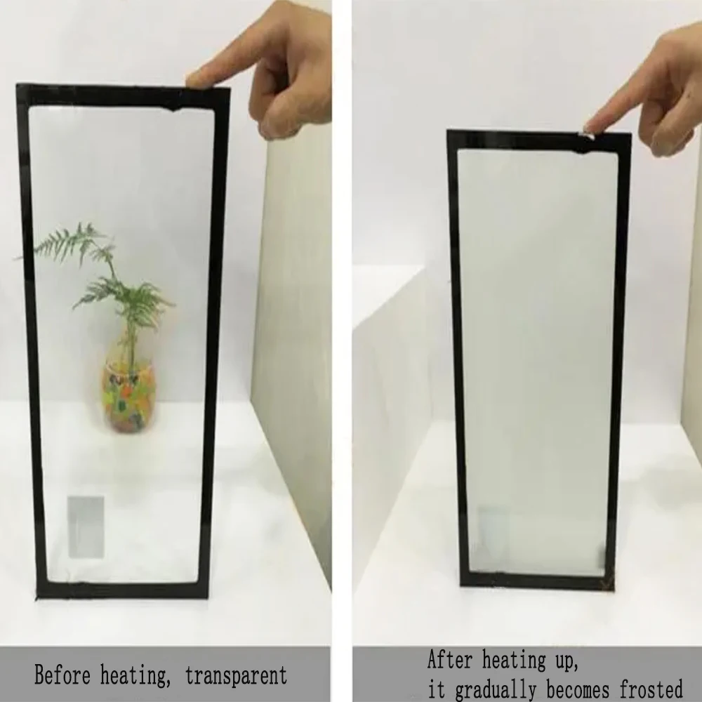 PDLC Smart Switchable Glass Film Safety Electronic Window Partition Tempered Curved Glass Smart Decorative Glass