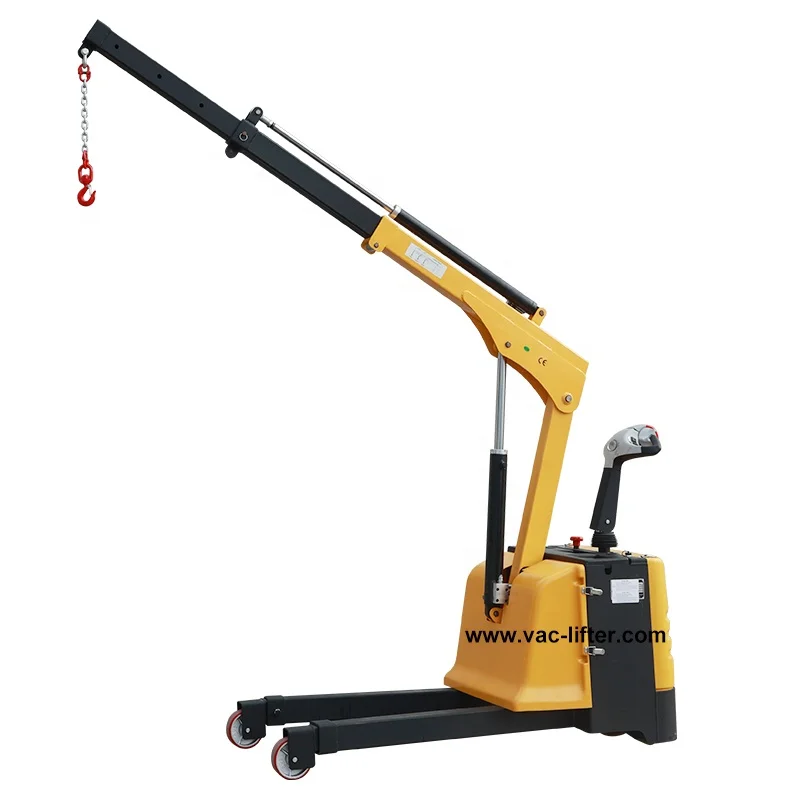 Full Electric  Power 700-1200kg Telescopic Boom Lift Hydraulic Mini Floor Crane