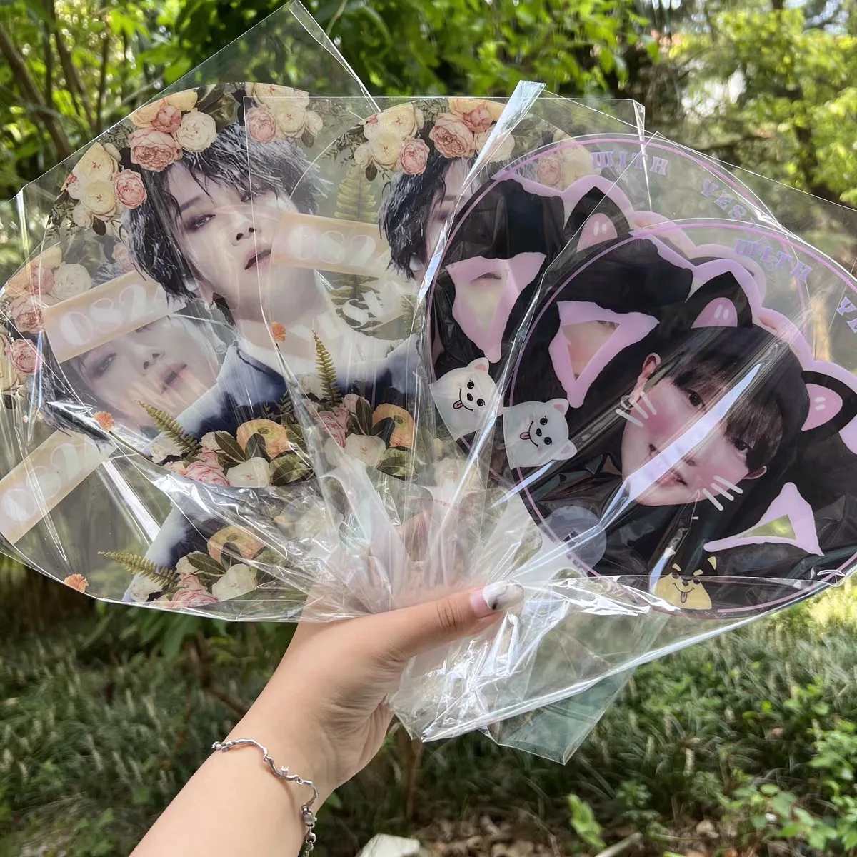 Kpop hand fan plastic customized hand fan souvenir