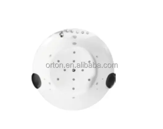 ORTONBATH Round Soaking Adult Acrylic Freestanding Hot Swim SPA Bathtub Bath Tub Plastic Sanitary Ware Bathtub with LED Light