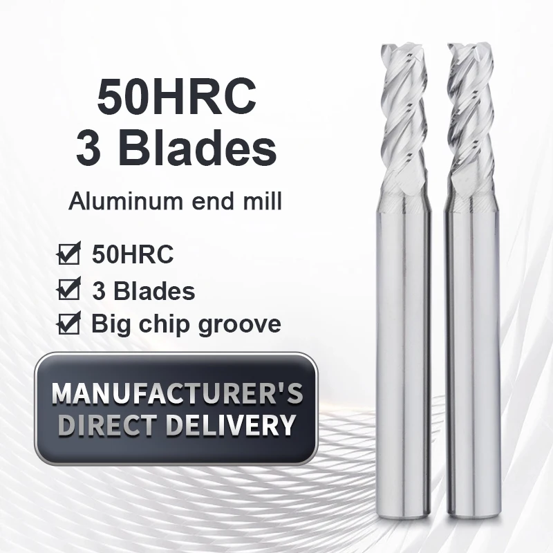 DOHRE Manufacturer stock higher quality 50 full length hrc 55 long shank corner radius end mill for metal