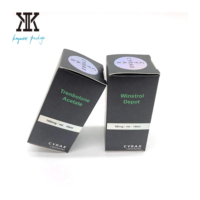 Free Design Custom Printing Pharma Vial Box 10ml Steroid Tablets Packaging Labels
