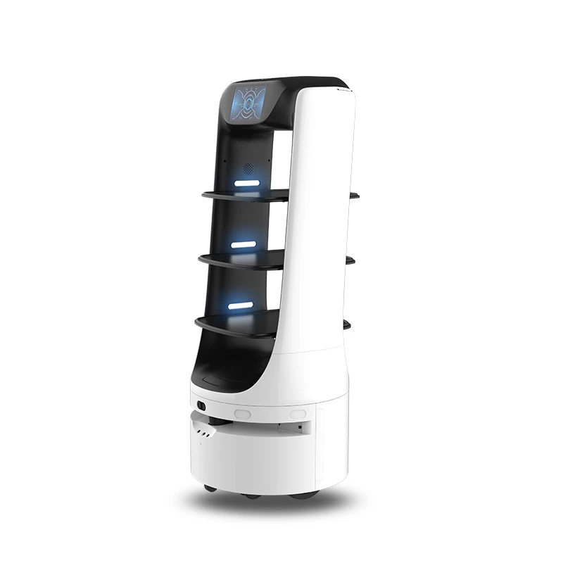  New arrival fully autonomous food delivery robot artificial intelligent restaurant waiter