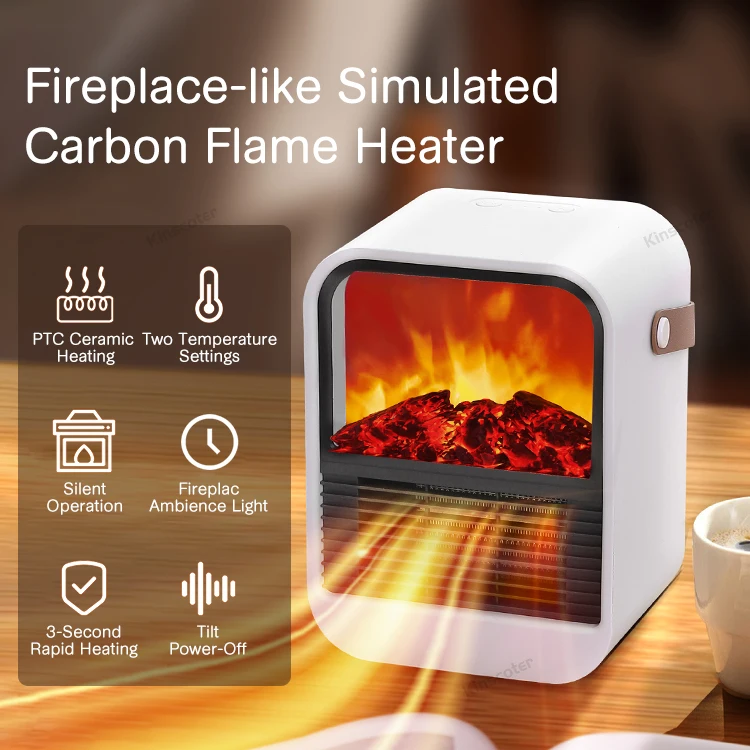 New Arrivals Fireplace Heater Bathroom Overheat Protection Ceramic PTC Electric Fan Heater Mini Room Air Fan Heater