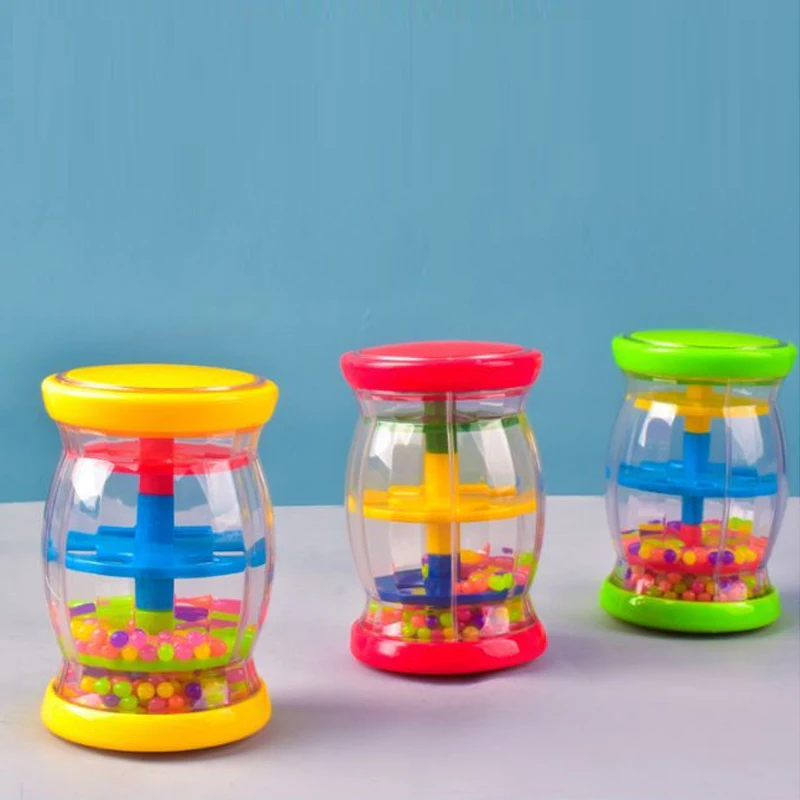 Simulation white noise auditory baby hourglass sound rain spreader toy