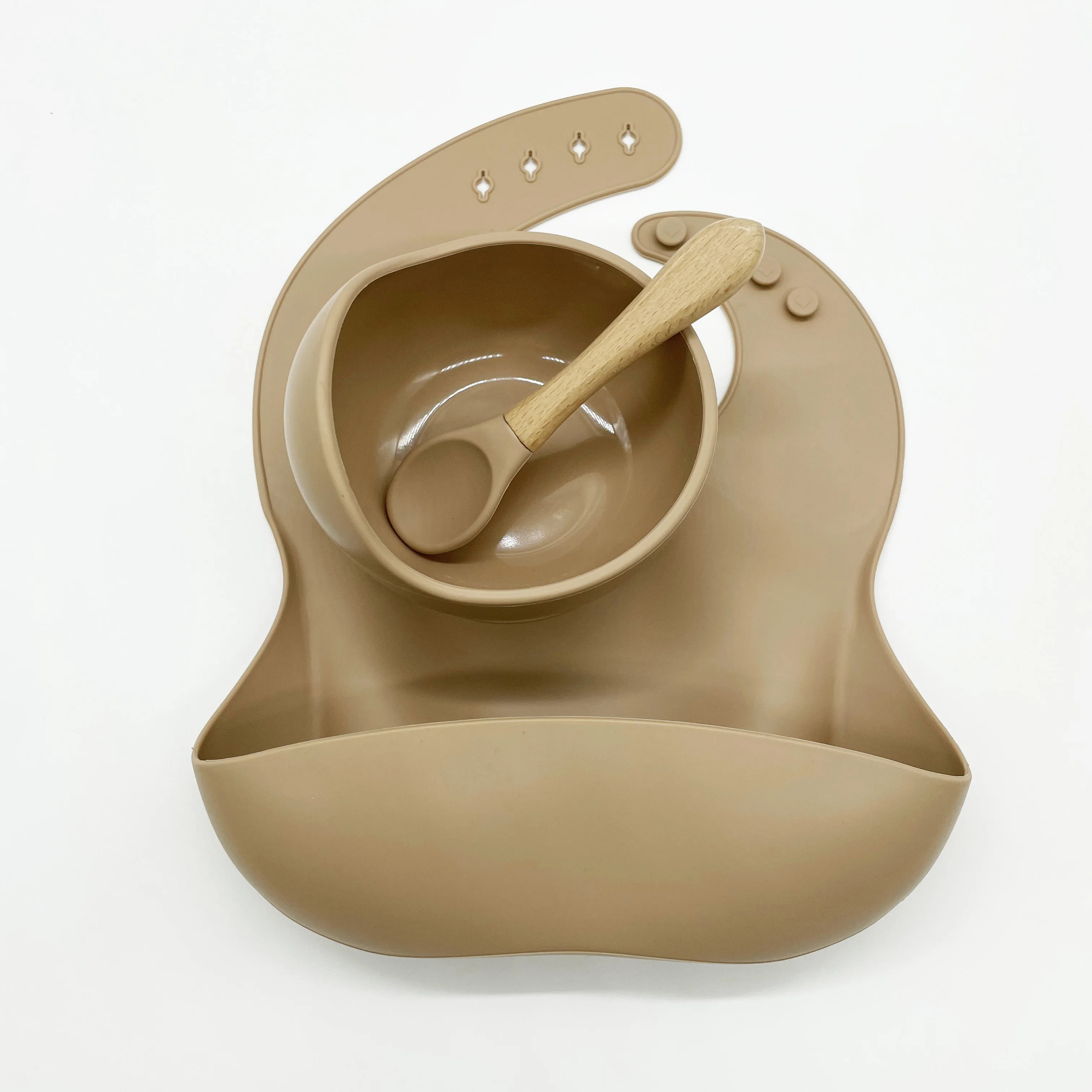 RAYBIN Custom Silicone Baby Bibs Bowl Set Baby Feeding Set Bpa Free With Teether