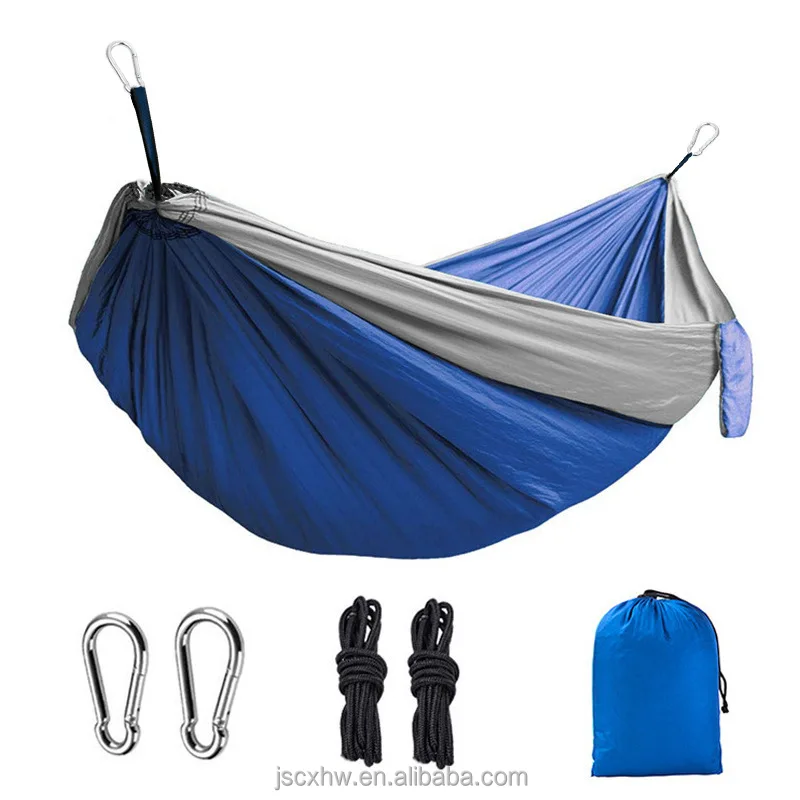 factory customized nylon outdoor camping hammock 1-2 person hammock  size&logo&color accept customization