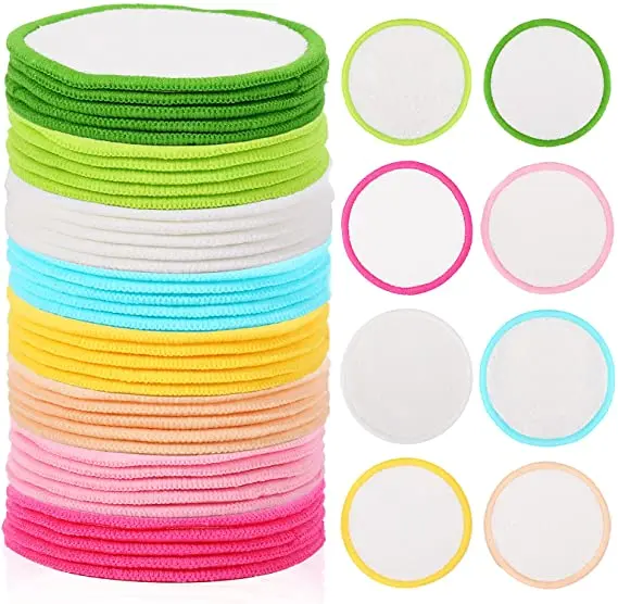 Натуральные 100% чистые многоразовые прокладки для снятия макияжа моющиеся ватные прокладки для макияжа инструмент для очистки кожи