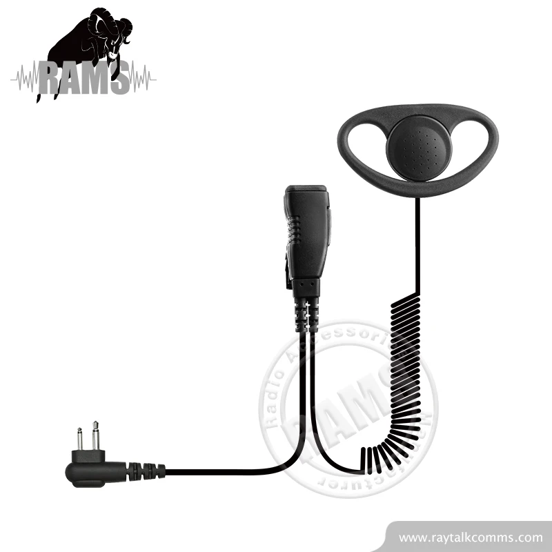 D Shape D ring D hook Earpiece Earphone Headset Two Way Radio for GP328 GP320 GP340