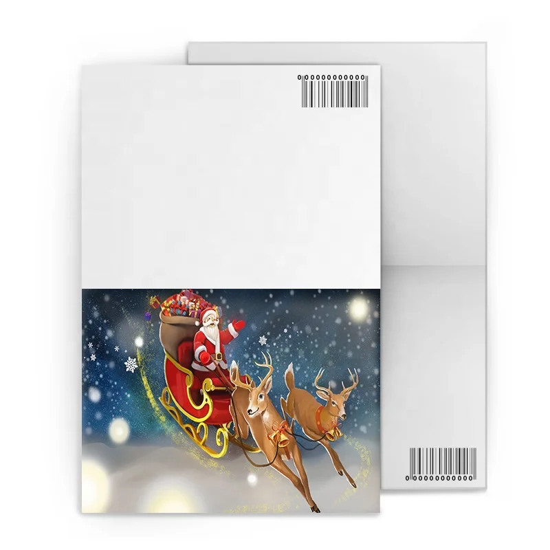 Fashion Christmas 3D lenticular greeting cards custom for souvenir