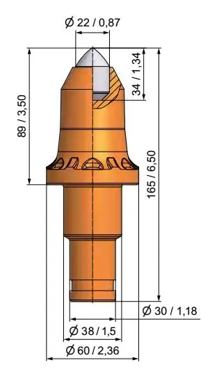 Most Popular trencher teeth rock drill bits Polar Rich trencher teeth sm07  korea For Sale