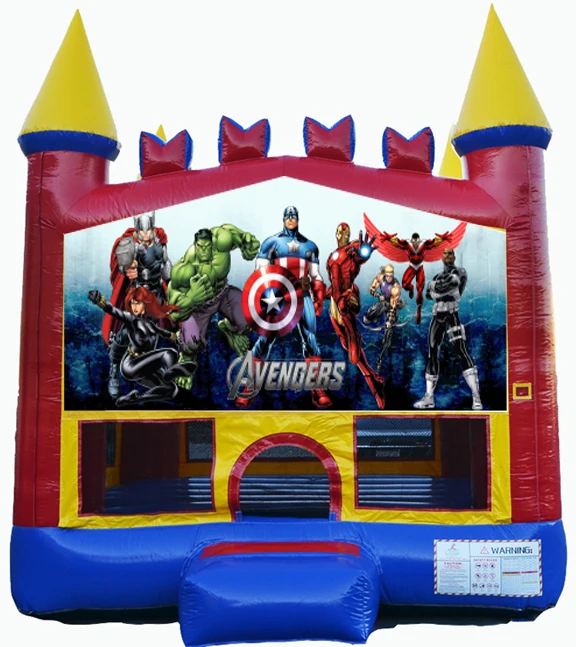 Children The Avenge Theme inflatable bounce house jumping house bouncer jumper castle combo for  sale