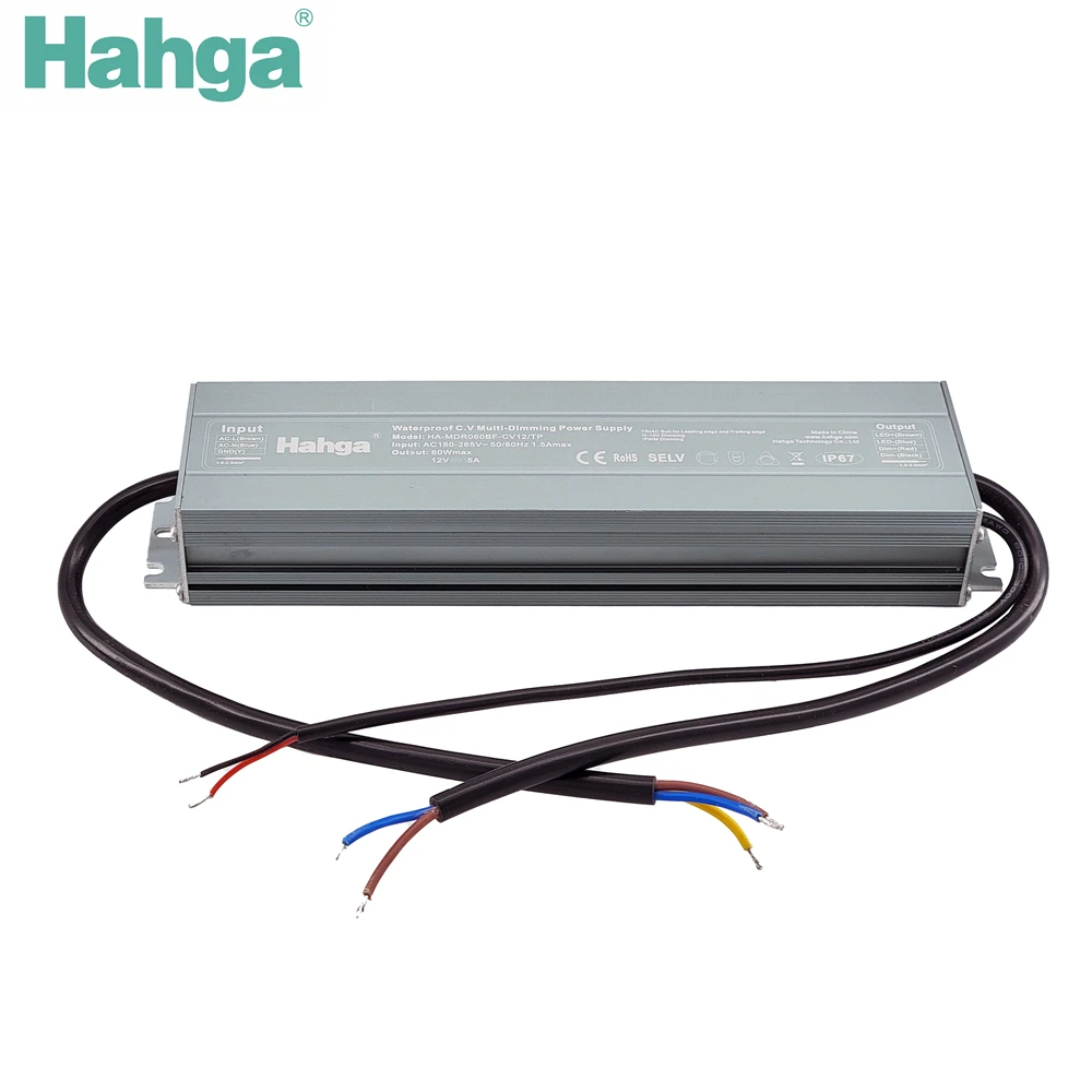 60-300W 12V 24V 36V 48V DC Aluminum Shell Triac 0-10v PWM dimmable LED Driver For wall washer led strips Use