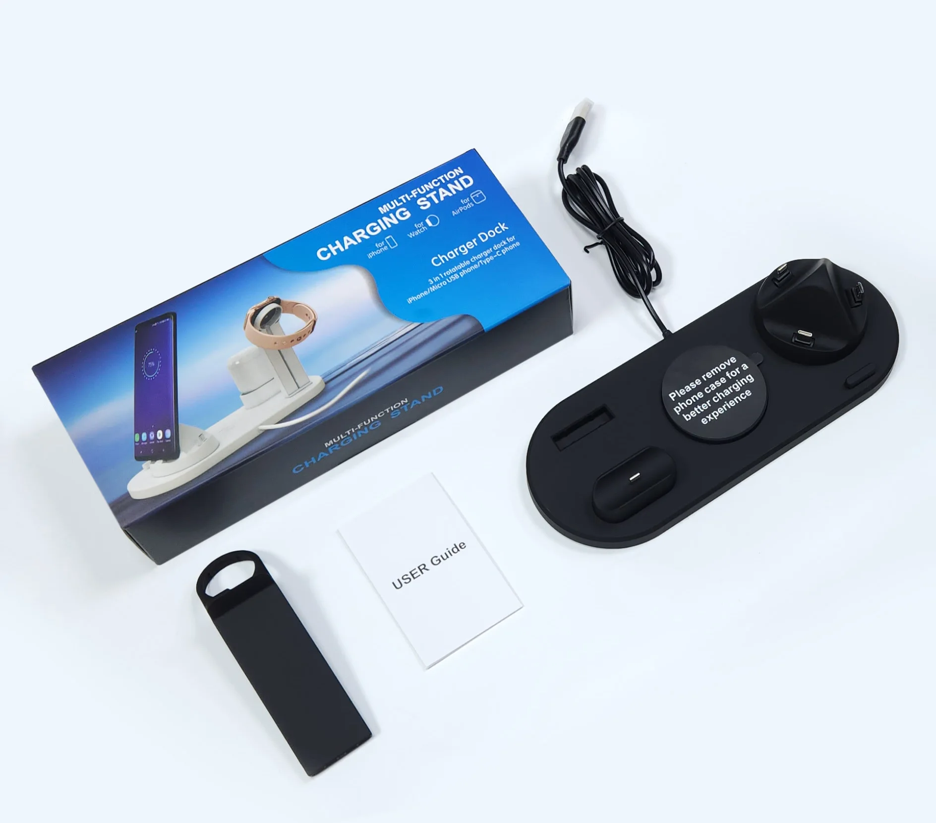 Trending products 2023 new arrivals in use Wireless Charger 4 in 1 Wireless Charging Dock Charging Station Stand