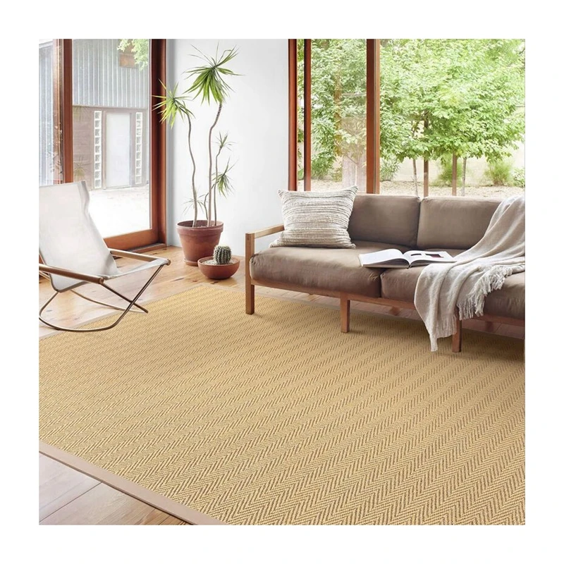 natural fiber China sisal rug large herringbone sisal carpet floor rug