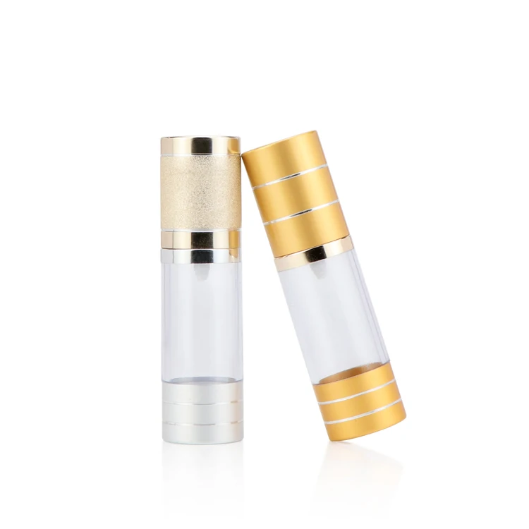 15ml 30ml 50ml 100ml 120ml vacuum cosmetic serum packaging cylinder plastic pump lotion cream aluminum airless bottles