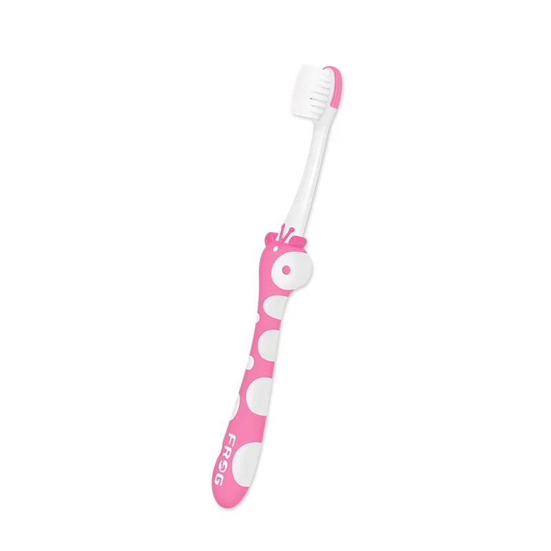 FROG Factory Price Soft Kids Children Cartoon Toothbrush With Free Sample Giraffe Cartoon Image OEM Toothbrush