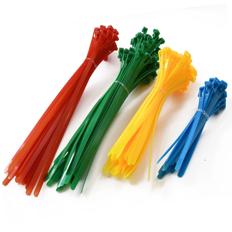 2023 New Design Free Sample 4.8*200 mm Plastic Zip Ties Self Locking Cable Tie Nylon Cables Tie