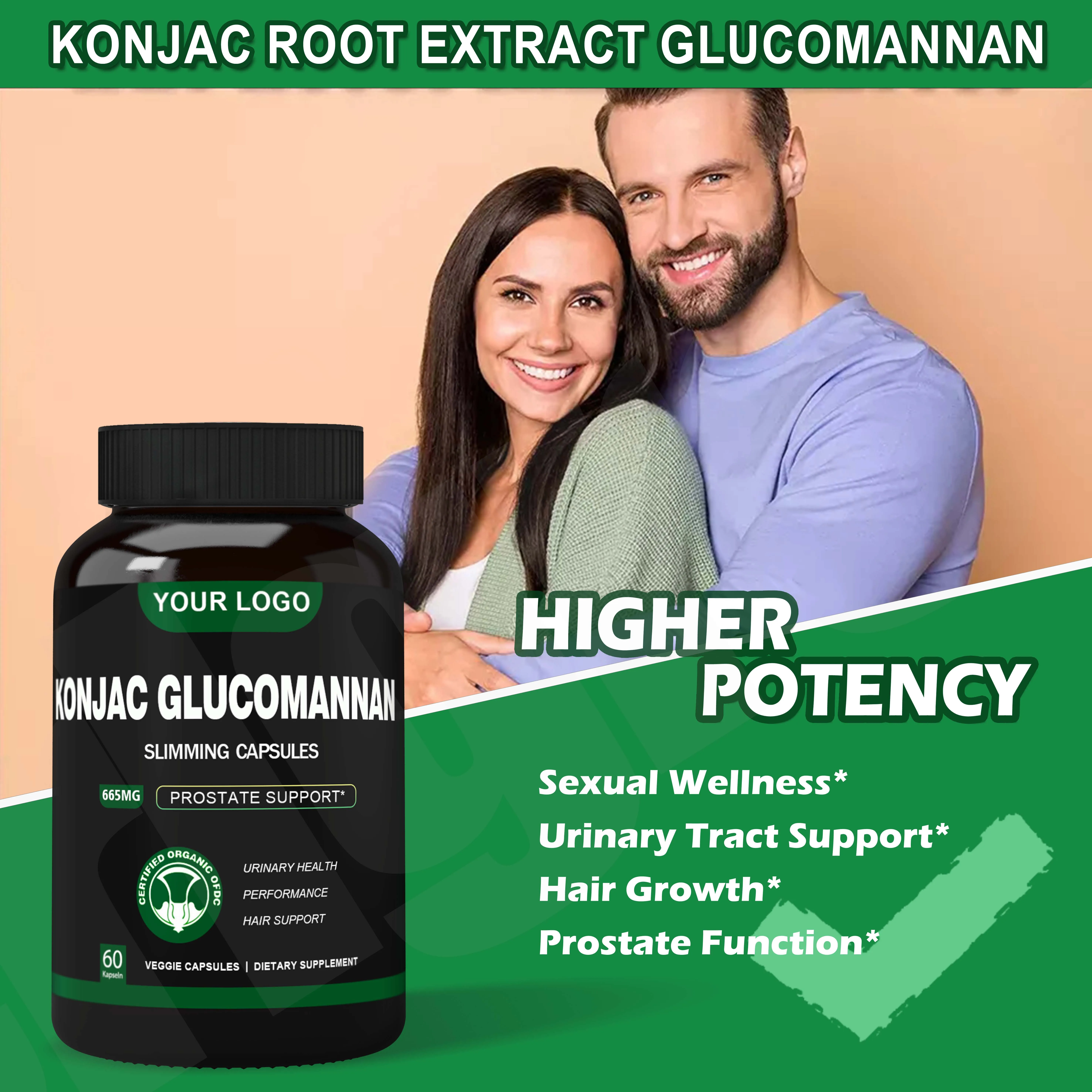 OEM Konjac root Glucomannan de Slimming price halal Supplement Konjac Glucomannan Capsules