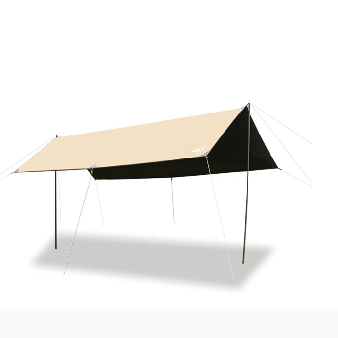 China Supplier 2023 Custom Rainproof Black Rubber Canopy Gazebo Square Vinyl Canopy Ebony Oxford Cloth Camping Tarp Shelter