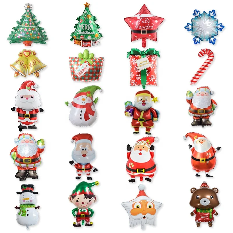 BONA New Hot Selling Inflatable Santa Claus Balloon Home Party Decoration Balloons Custom Merry Christmas Foil Balloons