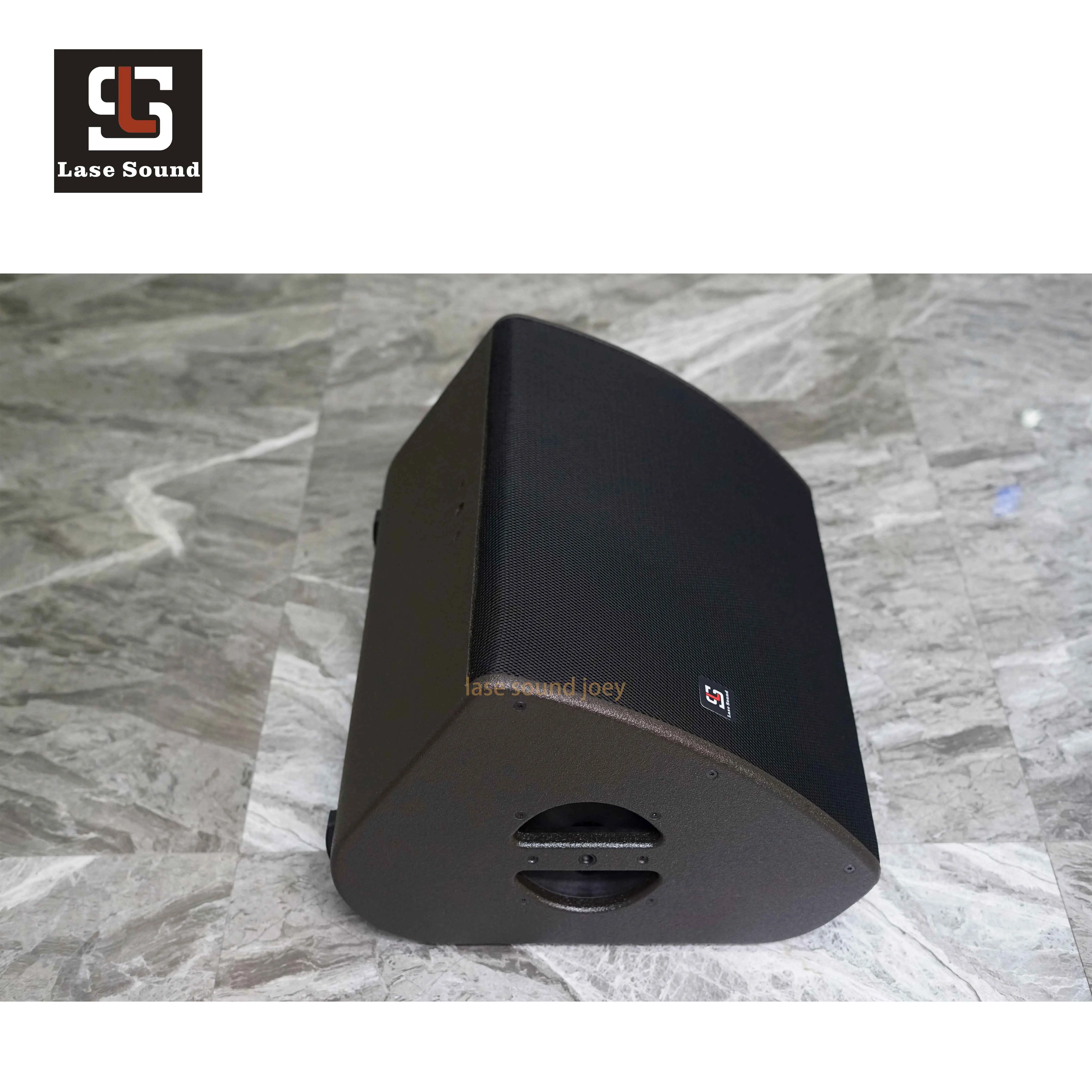 15-Inch Wooden Studio Monitor Speakers 2-Way Passive Coaxial Stage Floor Speaker with 1200W Output Power