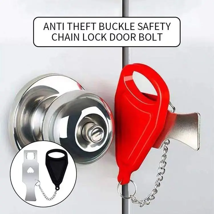 New Portable Door Travel hotel lock Security Travel Guard Hotel Privacy Stopper Portable door Lock Hardware Accessories