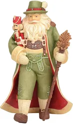 Santa Claus, Christmas Figurine Figure Decor with Christmas Sock and Gifts Bag for Holiday Party Home Decoration