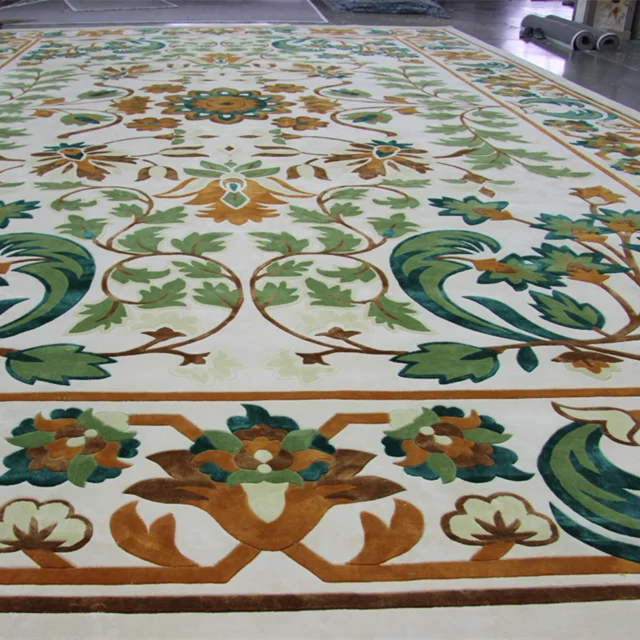 Custom Interior Luxury Design Homestyle Hotel Villa Bedroom Living Room Artificial Textile Flower carpet