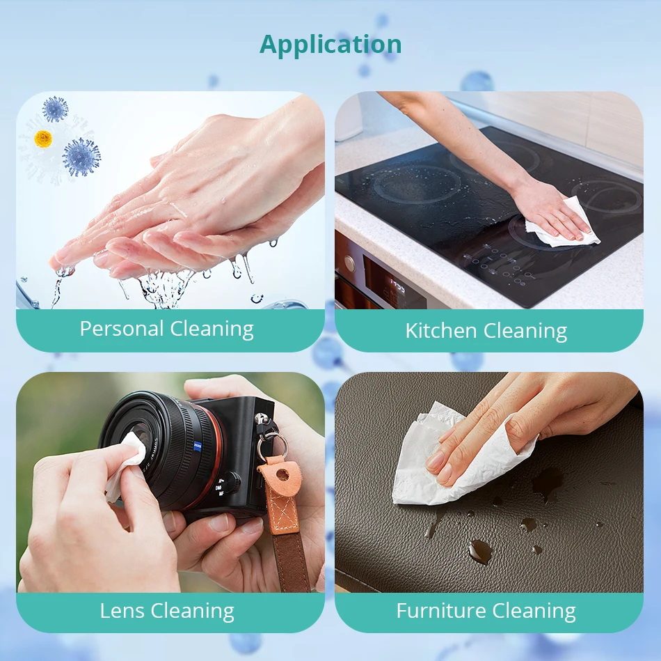 Winner Natural Household 70% Isopropyl Alcohol Cleaning Wet Wipes Custom Wet Wipes Biodegradable