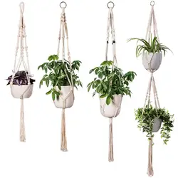 Macrame Plant Hanger,handcraft cotton decorative macrame plant hangers from china factory