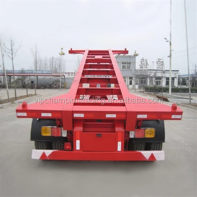 3 Axle Shipping Container Skeleton 40 Foot/feet Gooseneck Skeletal Chassis Semi Truck Trailer