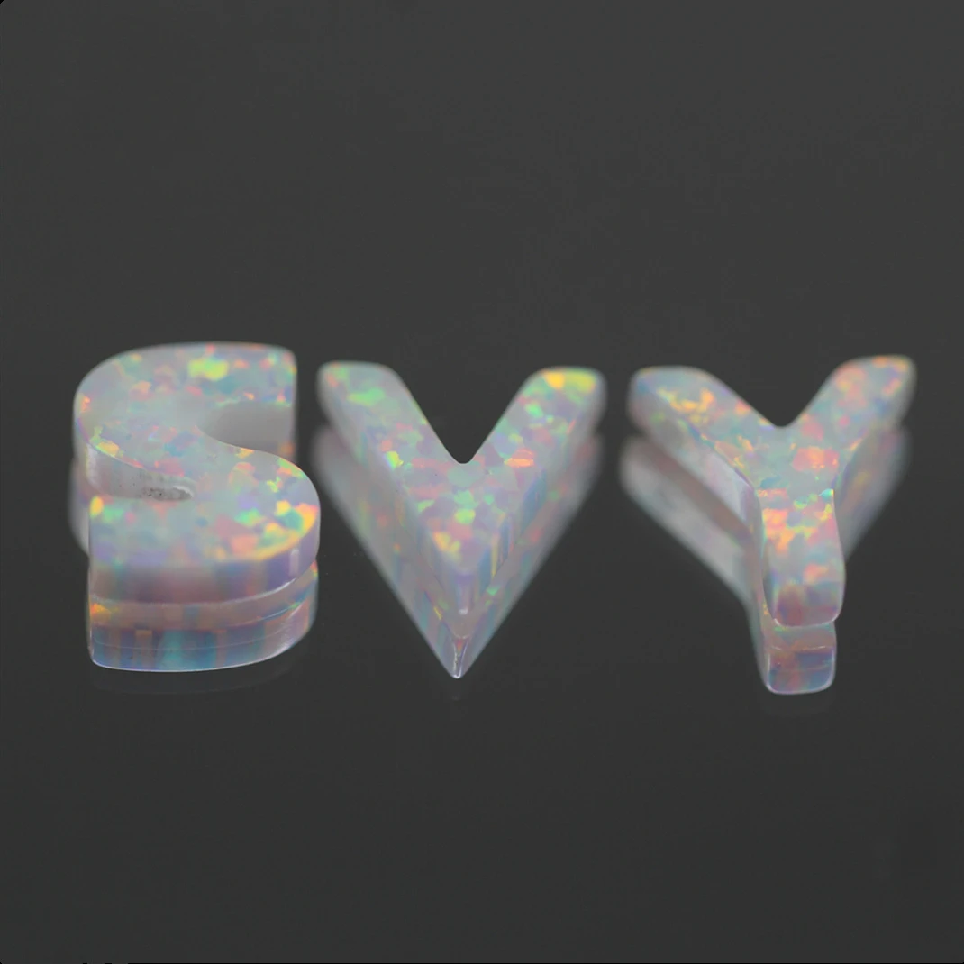 Hot sale 10*10mm Japan  imported Synthetic  letters Opal jewelry opal