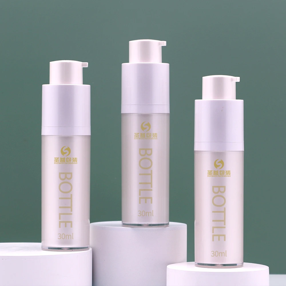 15ml 30ml 50ml Double Wall Square Twist Up Airless Pump Tube Acrylic Cosmetic Serum Lotion Airless Pump Bottles