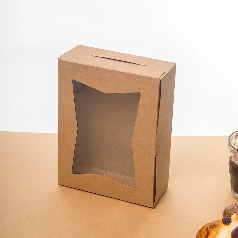 Customized Luxury Mini Bakery Bread Cupcake Packaging Cup Cake Box In Stock With PVC Window